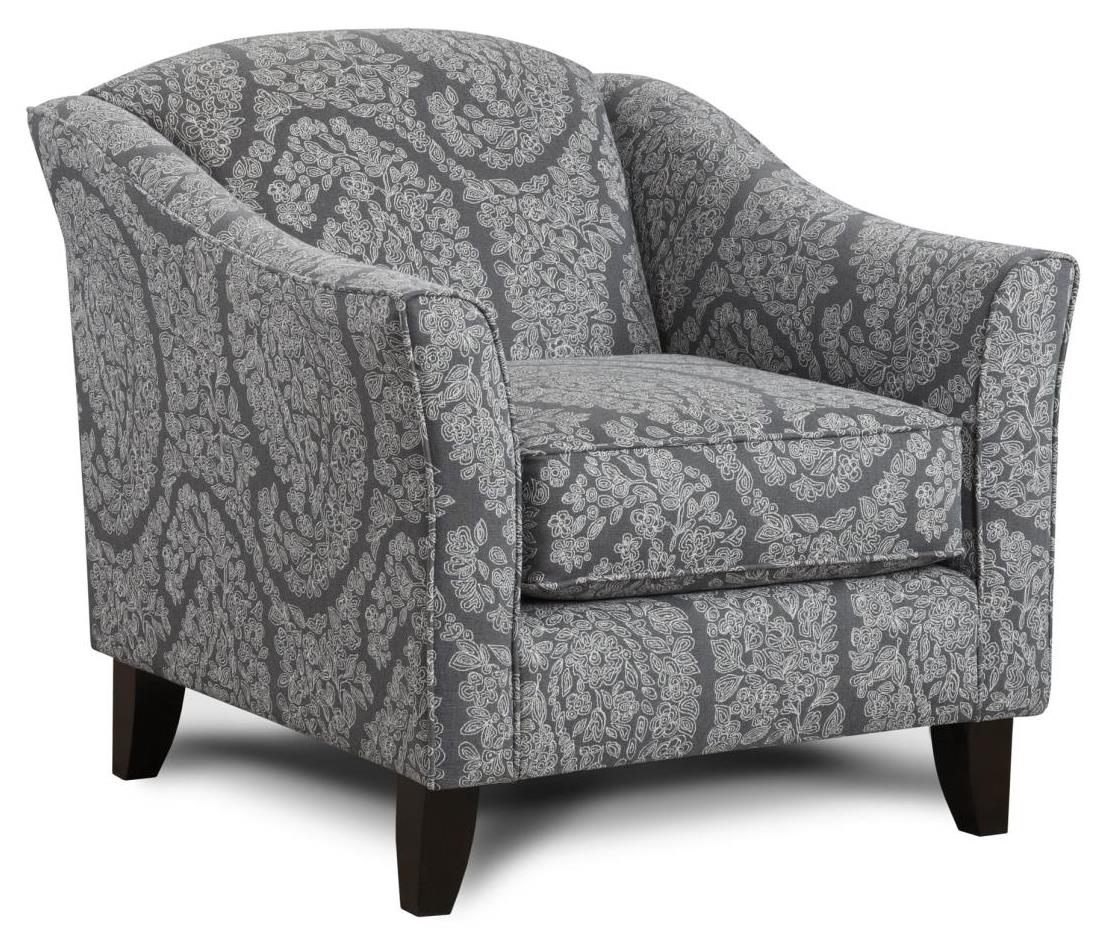 Fusion Furniture 452 Contemporary Accent Chair with Tapered Legs